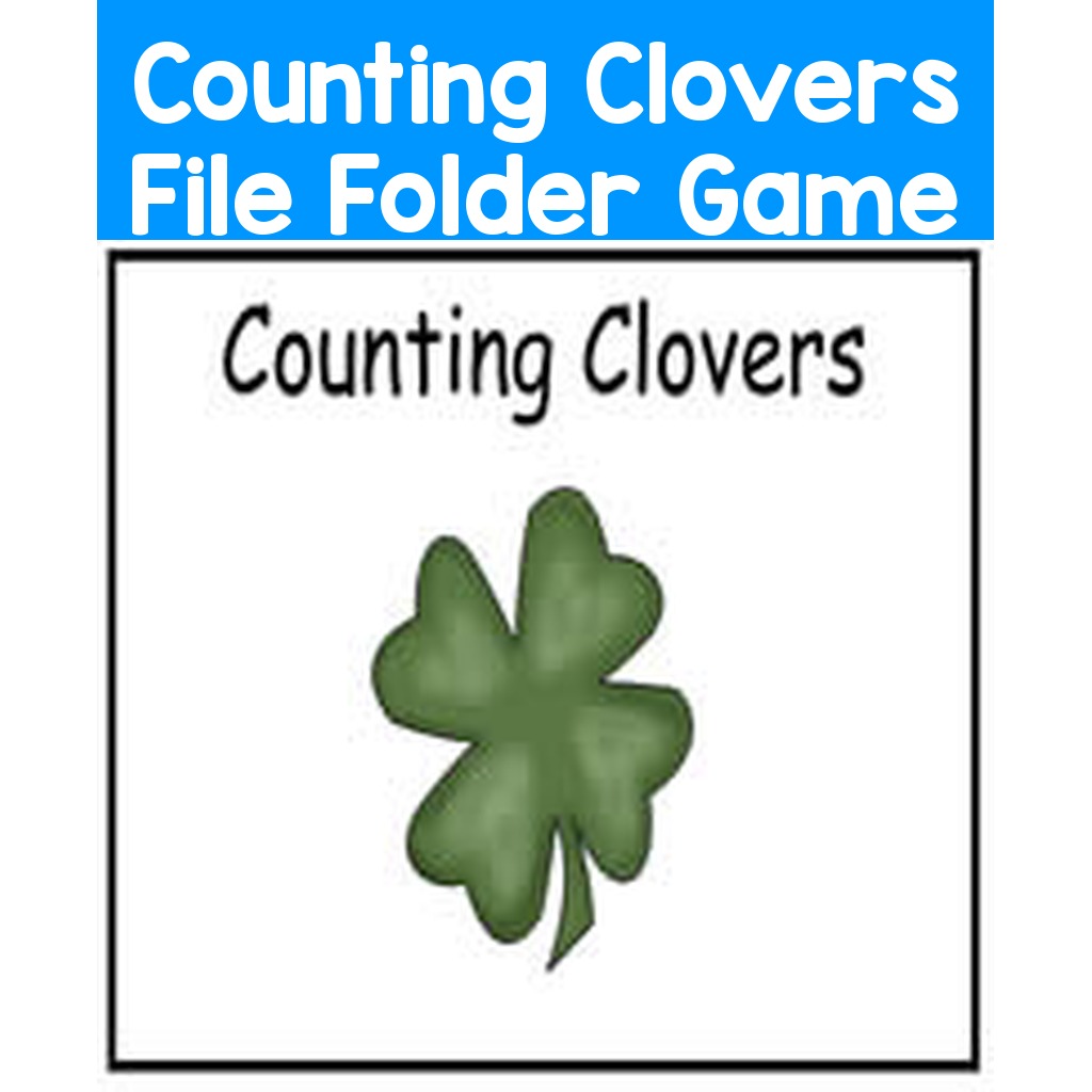 Counting Clovers File Folder Game