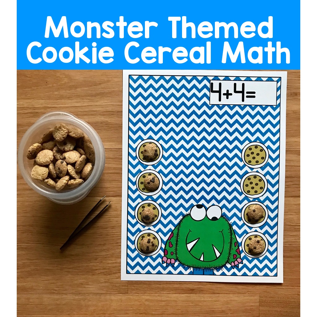 Monster Themed Cookie Cereal Math