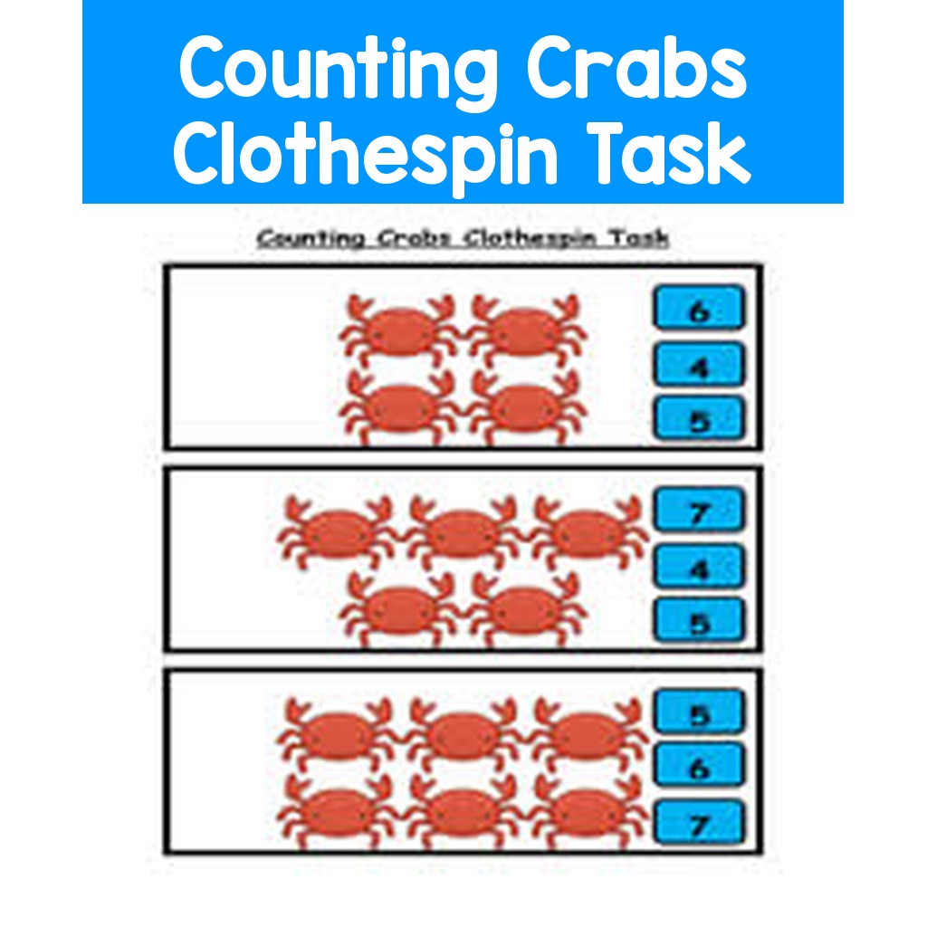 Counting Crabs Clothespin Task