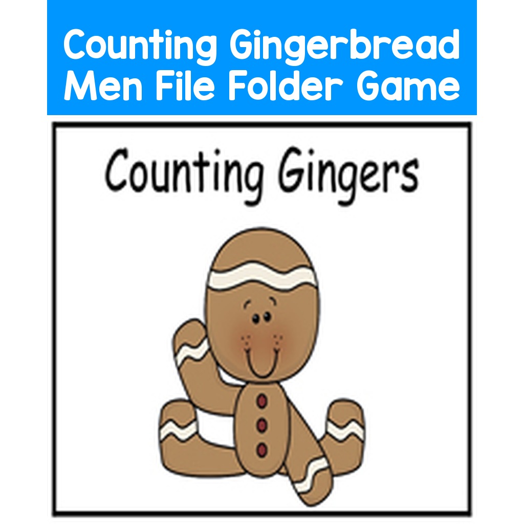Counting Gingerbread Men File Folder Game