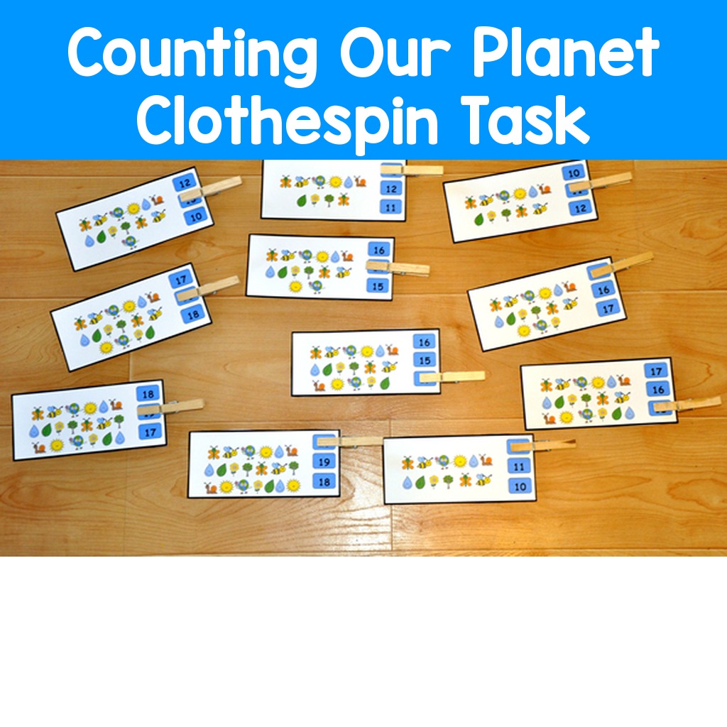 Counting Our Planet Clothespin Task