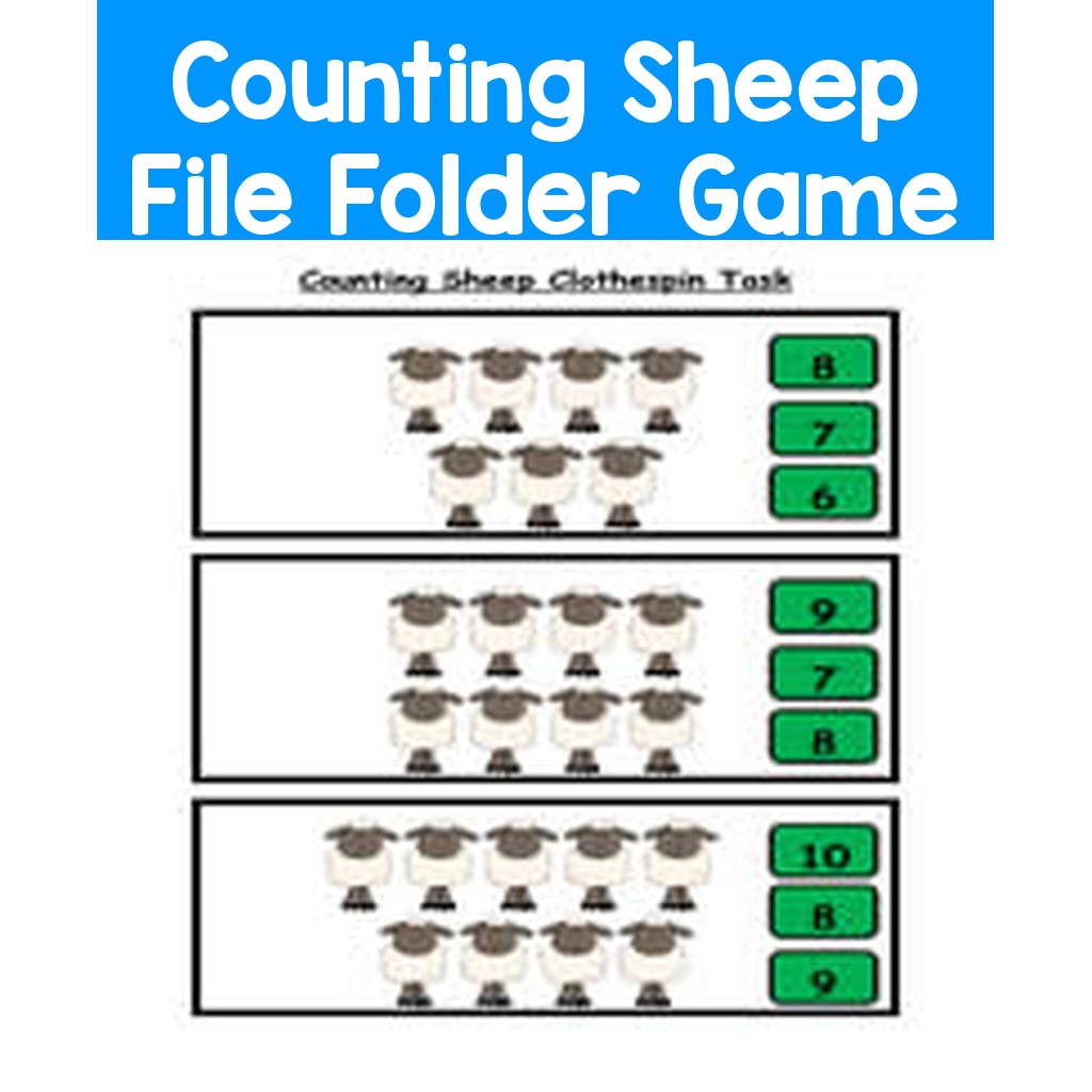 Counting Sheep Clothespin Task