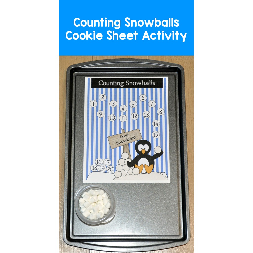 Counting Snowballs Cookie Sheet Activity