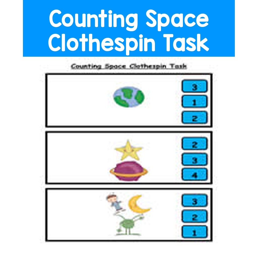 Counting Space Clothespin Task