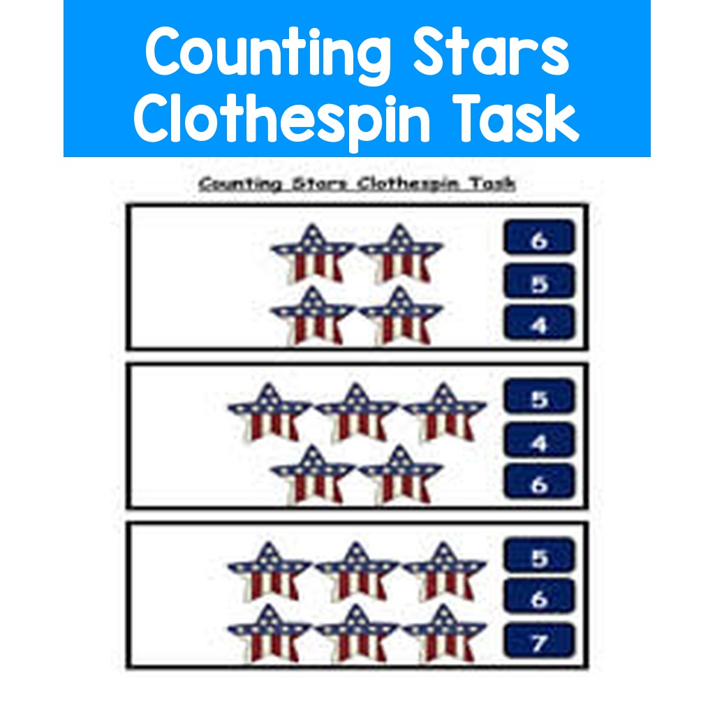 Counting Stars Clothespin Task