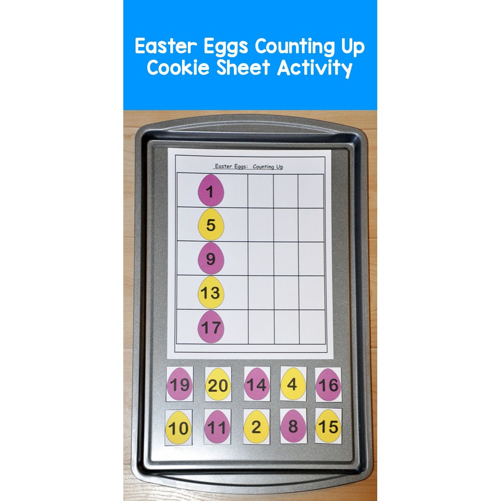 Easter Eggs Counting Up Cookie Sheet Activity
