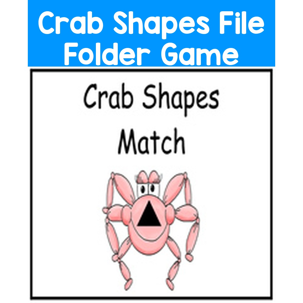 Crab Shapes File Folder Game