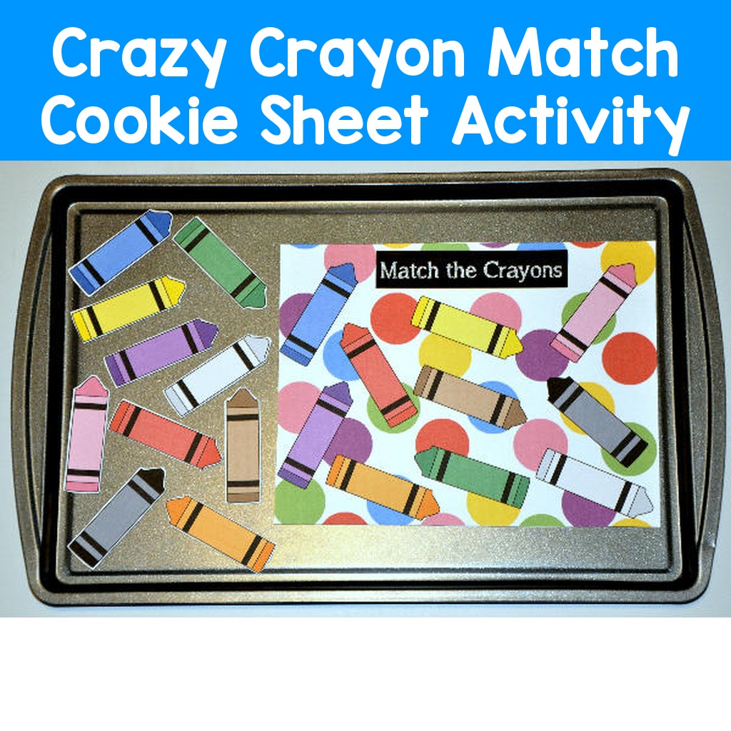 Crazy Crayon Match Cookie Sheet Activity