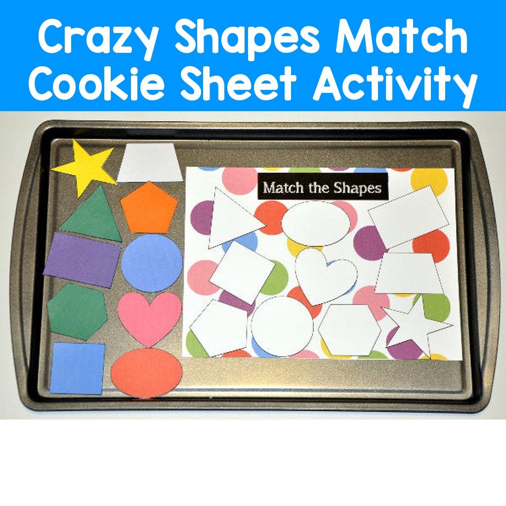 Crazy Shapes Match Cookie Sheet Activity