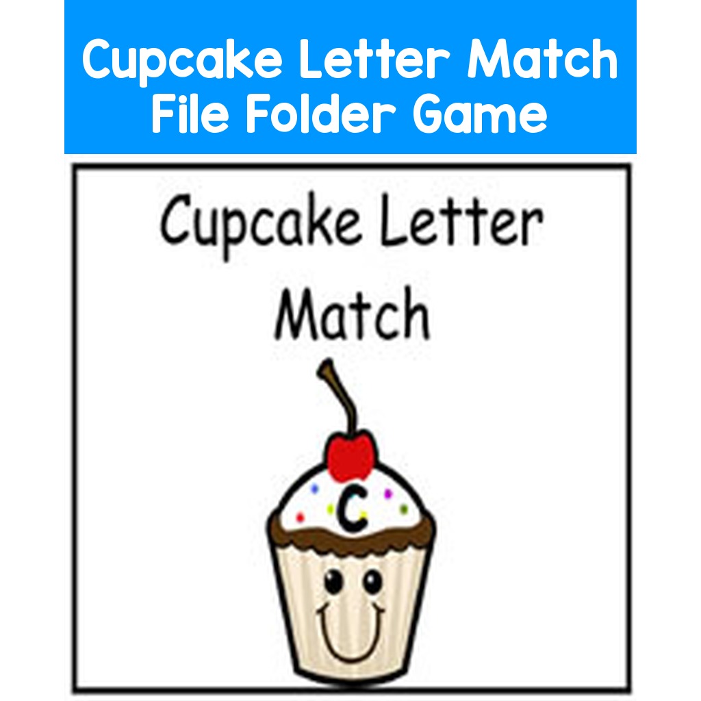 Cupcake Letter Match File Folder Game