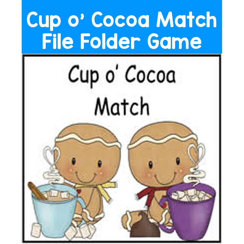 Cup o' Cocoa Match File Folder Game
