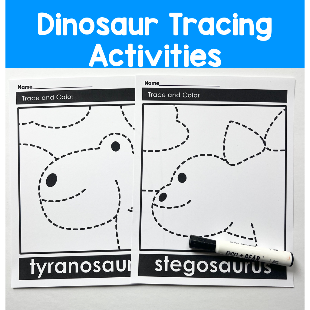 Dinosaur Tracing Activities