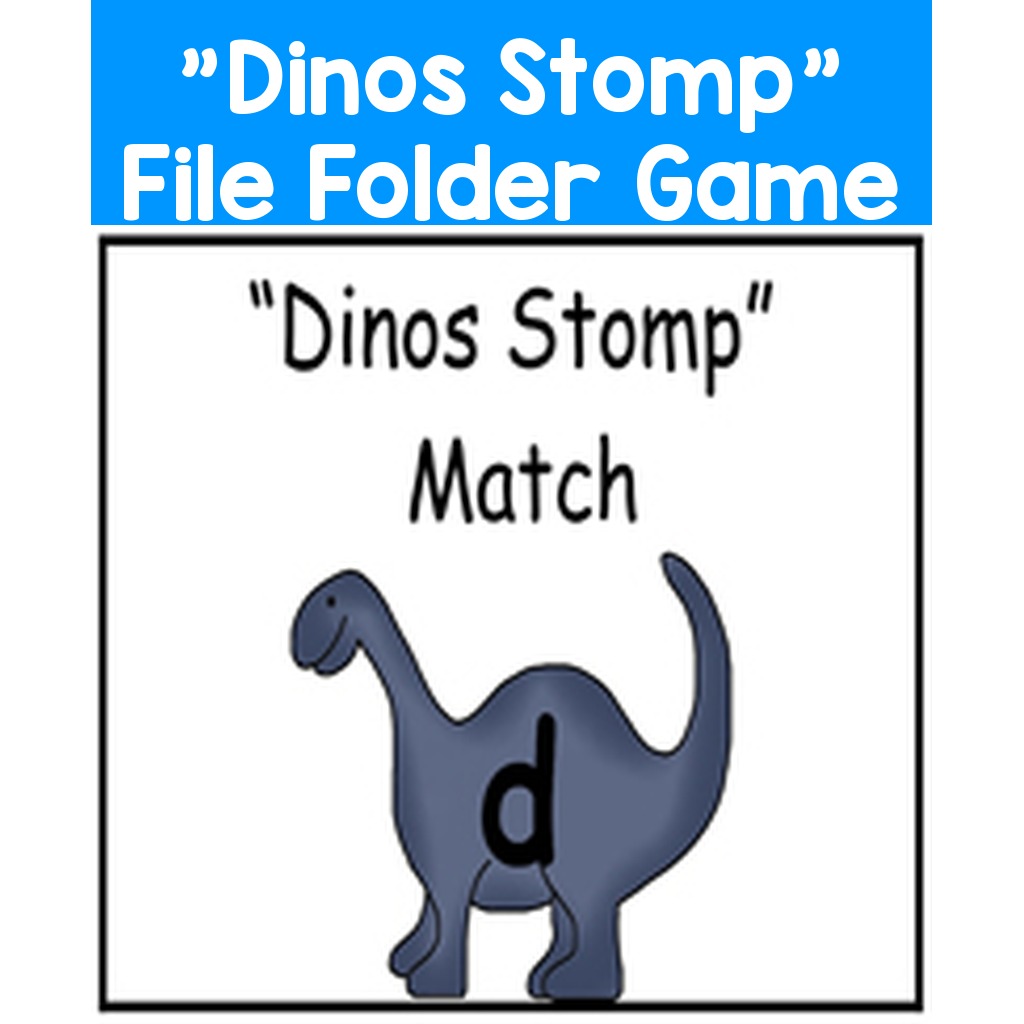 "Dinos Stomp" File Folder Game