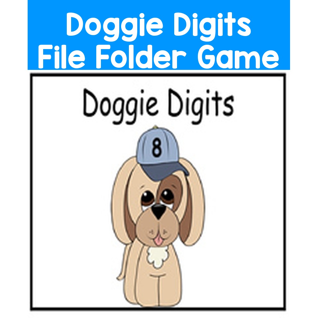 Doggie Digits File Folder Game