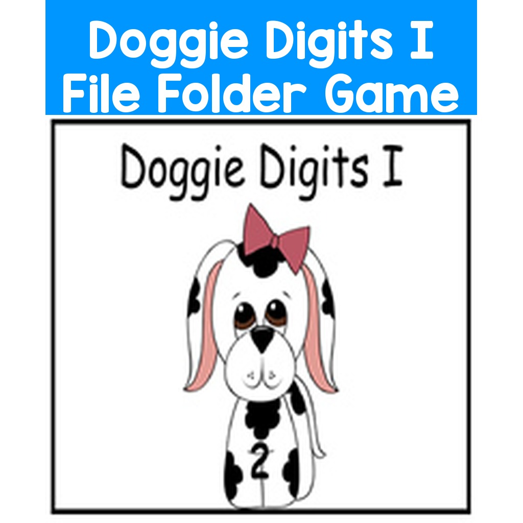 Doggie Digits I File Folder Game