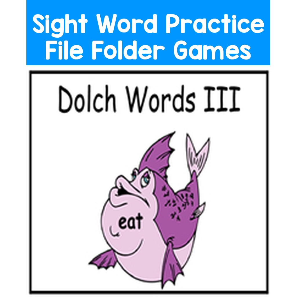 Sight Word Practice File Folder Games