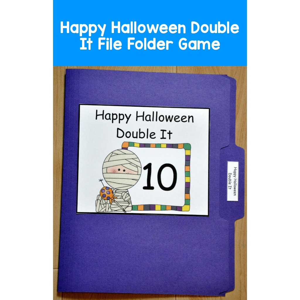 Happy Halloween Double It File Folder Game