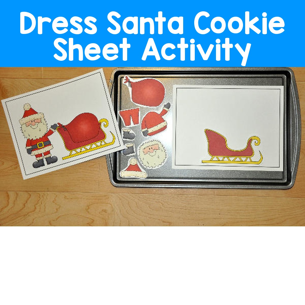 Dress Santa Cookie Sheet Activity