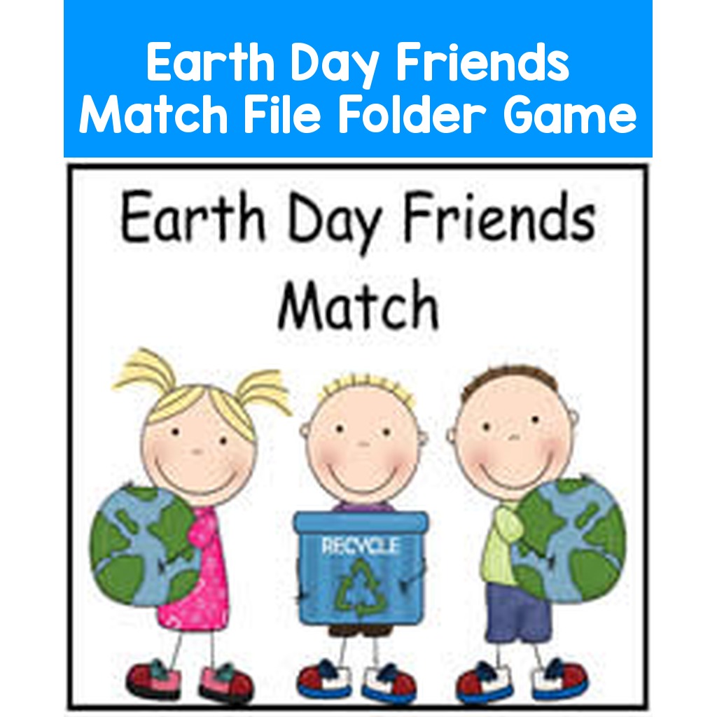 Earth Day Friends Match File Folder Game