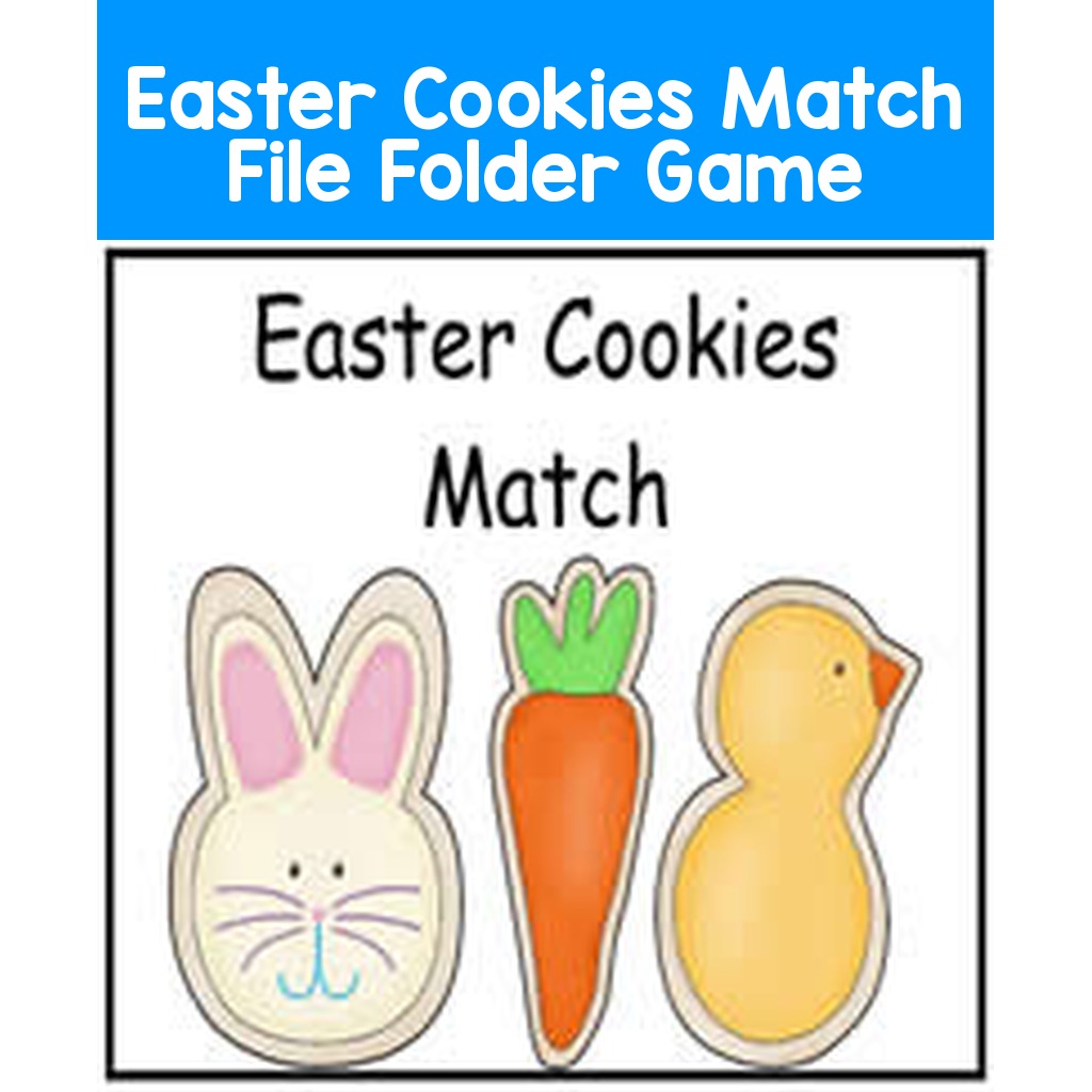 Easter Cookies Match File Folder Game