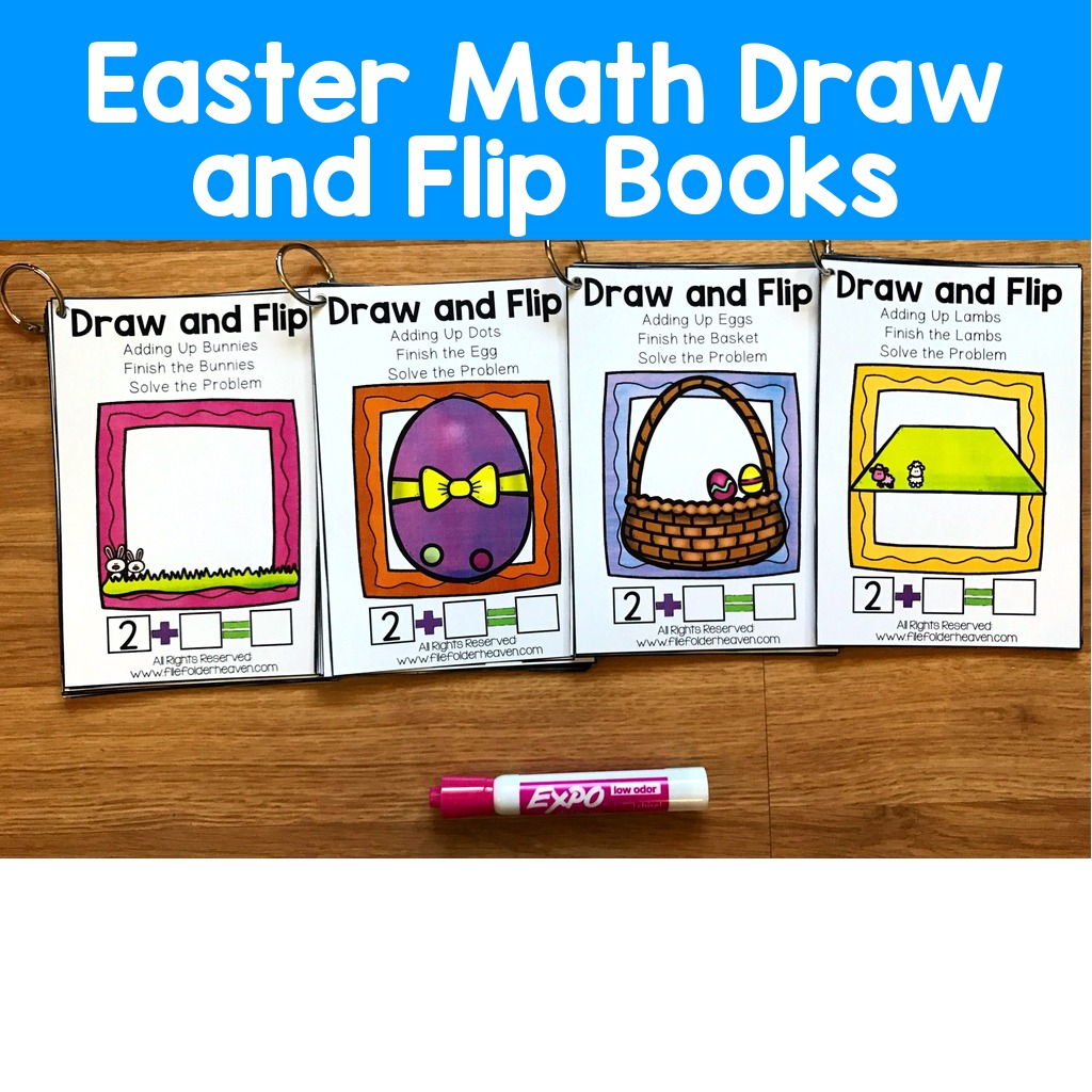 Easter Math Draw and Flip Books