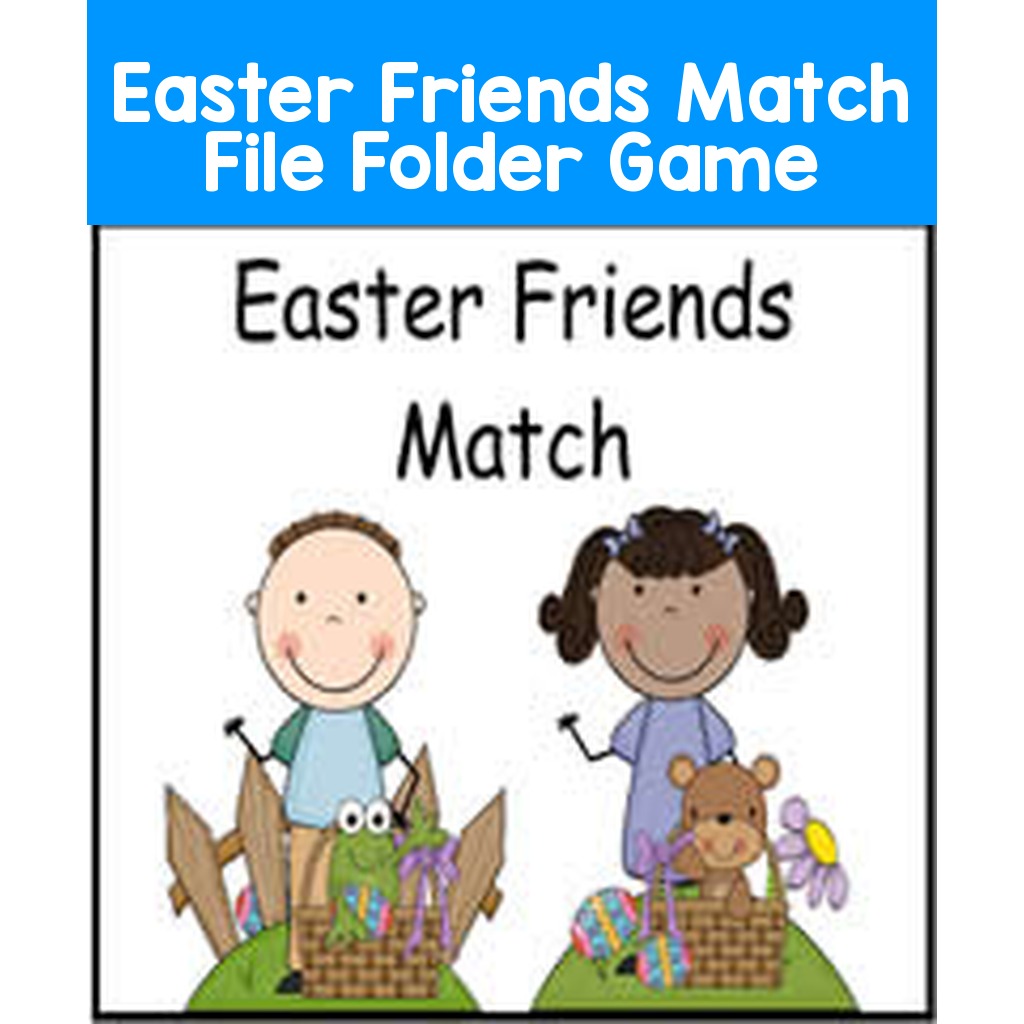 Easter Friends Match File Folder Game