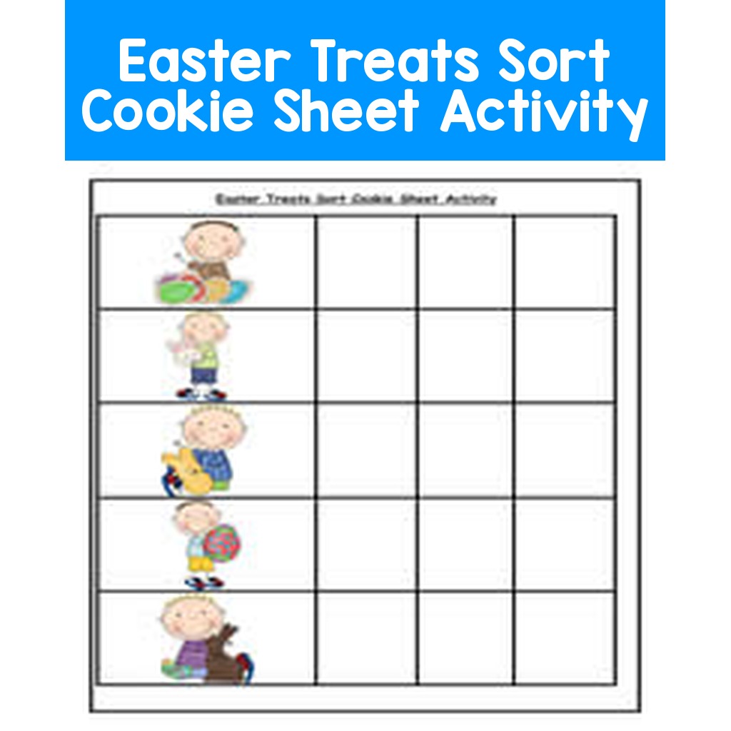 Easter Treats Sort Cookie Sheet Activity