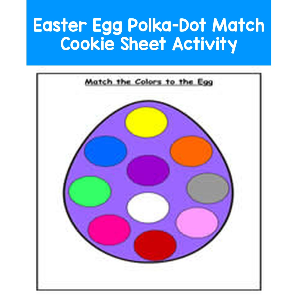 Easter Egg Polka-Dot Match Cookie Sheet Activity