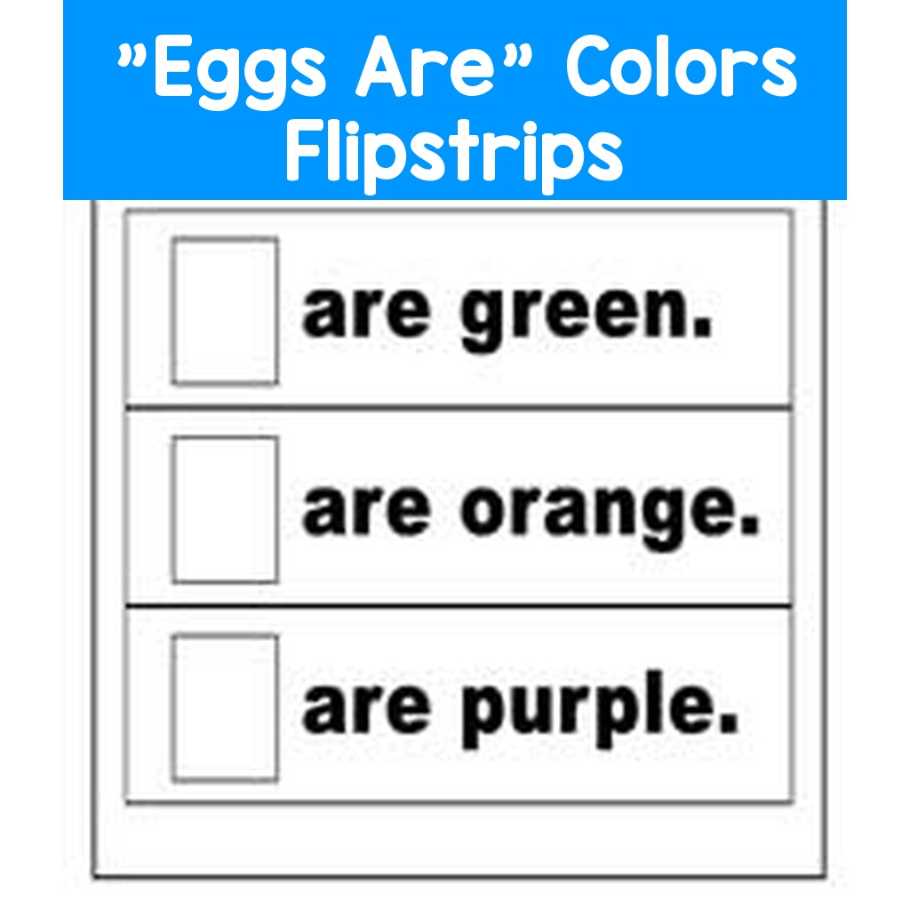"Eggs Are" Colors Flipstrips