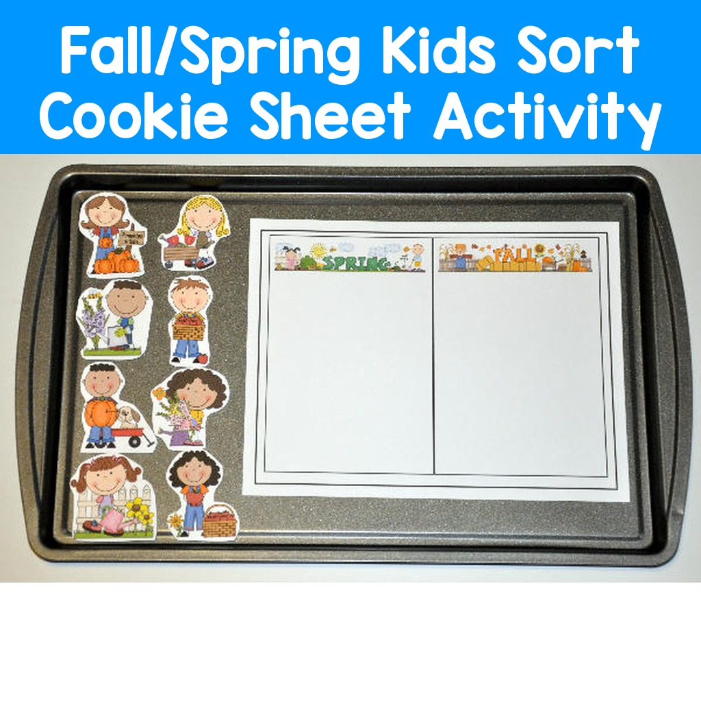 Fall/Spring Kids Sort Cookie Sheet Activity