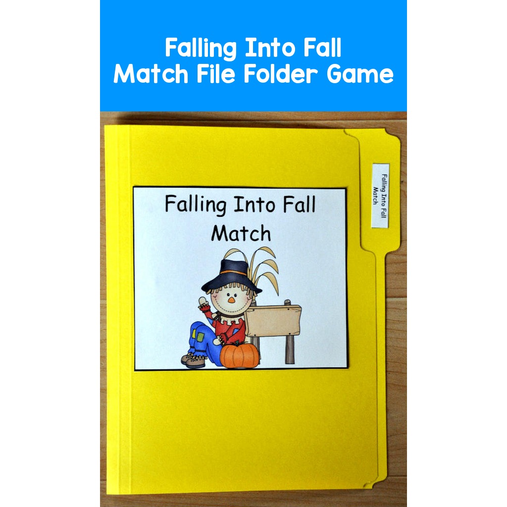 Falling Into Fall Match File Folder Game