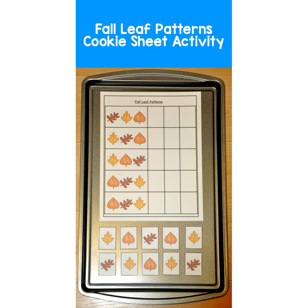 Fall Leaf Patterns Cookie Sheet Activity