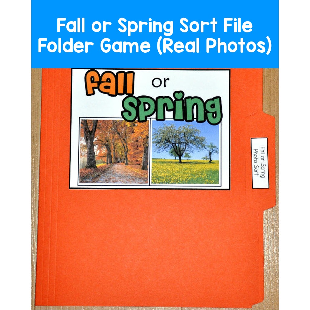Fall or Spring Sort File Folder Game (Real Photos)