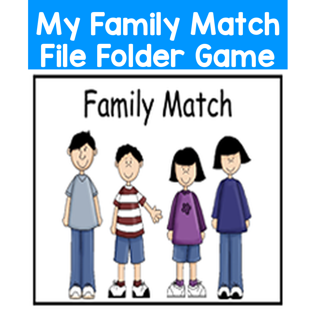 My Family Match File Folder Game