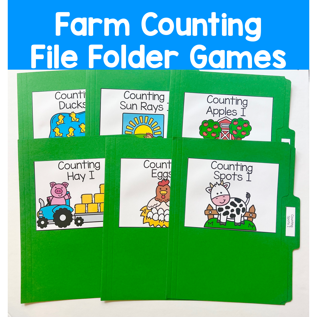 Farm Counting File Folder Games | File Folder Heaven