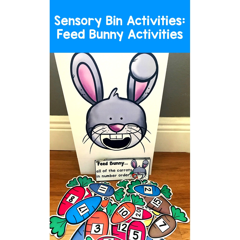 Sensory Bin Activities: Feed Bunny Activities