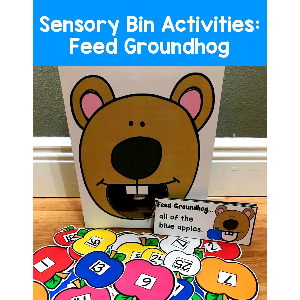 Sensory Bin Activities:  Feed Groundhog