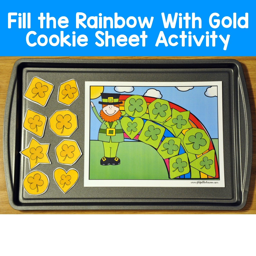 Fill the Rainbow With Gold Cookie Sheet Activity