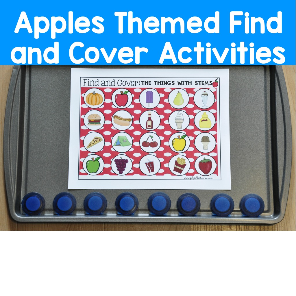 Apples Themed Find and Cover Activities