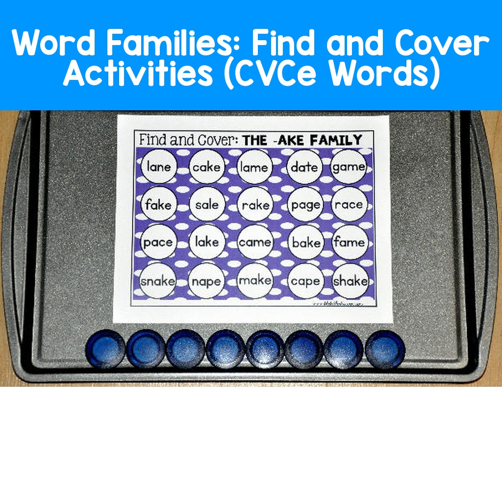 Word Families: Find and Cover Activities (CVCe Words)