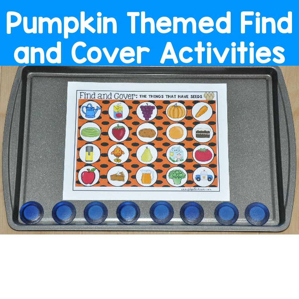Pumpkin Themed Find and Cover Activities