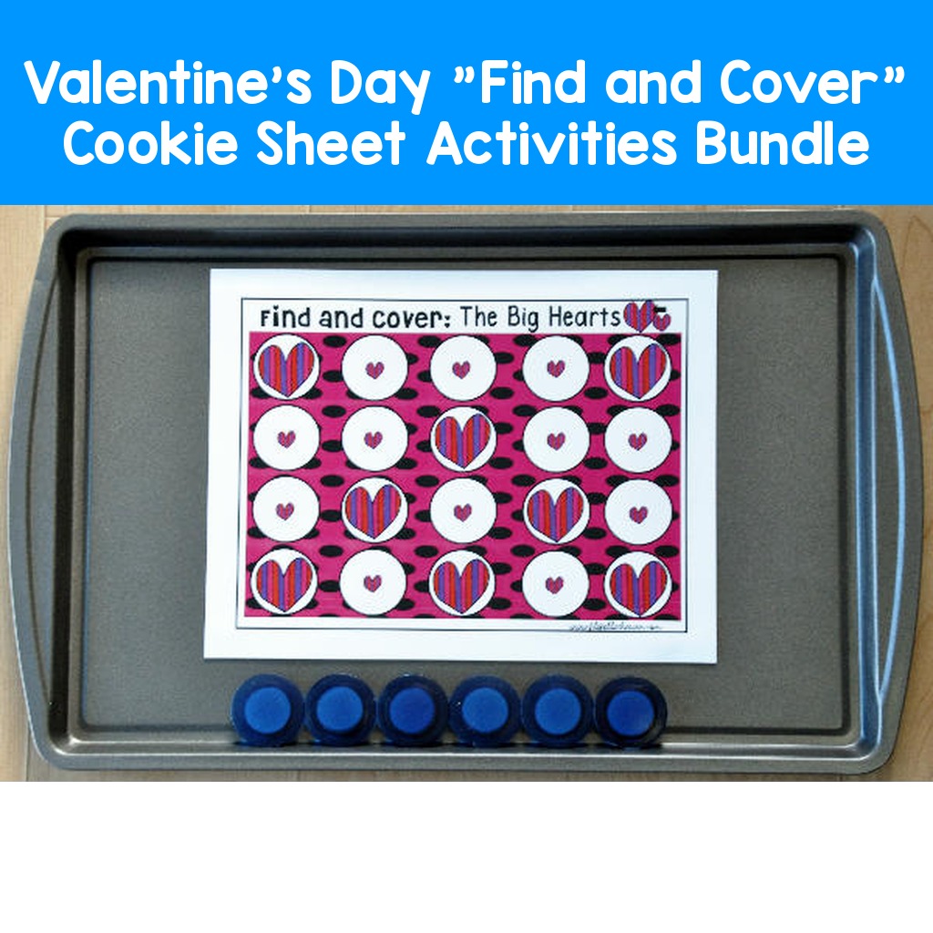 Valentine's Day "Find and Cover" Cookie Sheet Activities Bundle