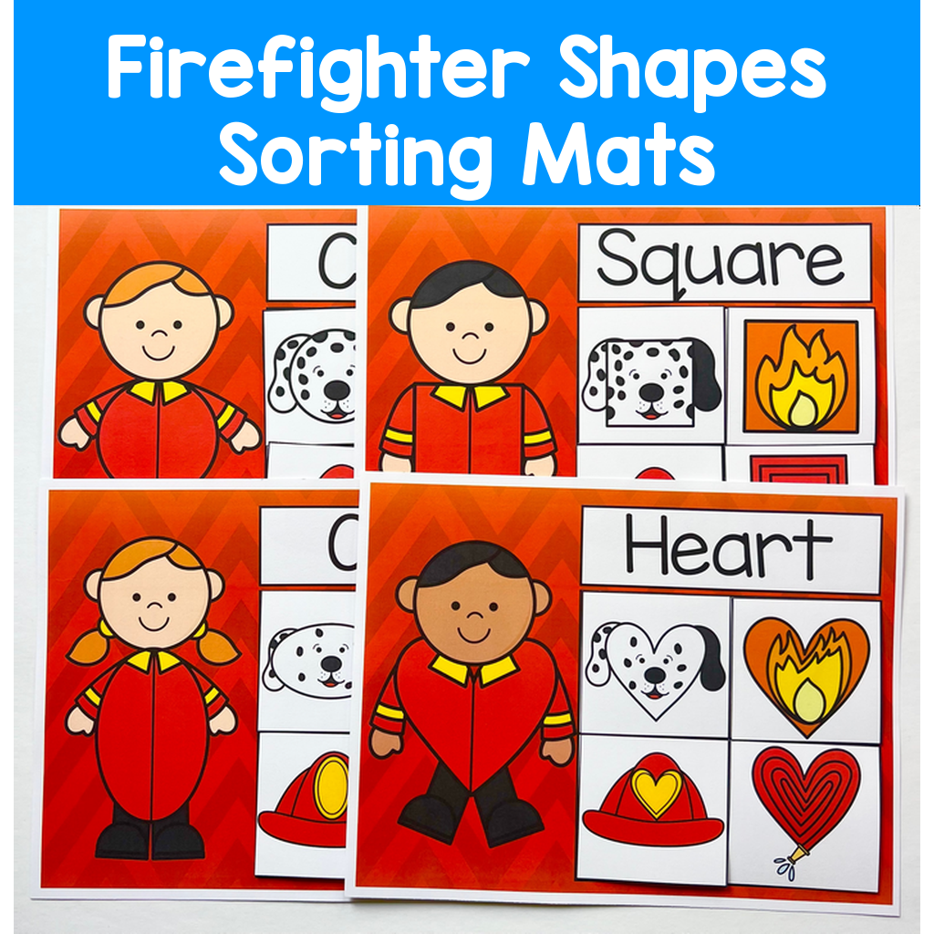 Firefighter Shapes Sorting Mats