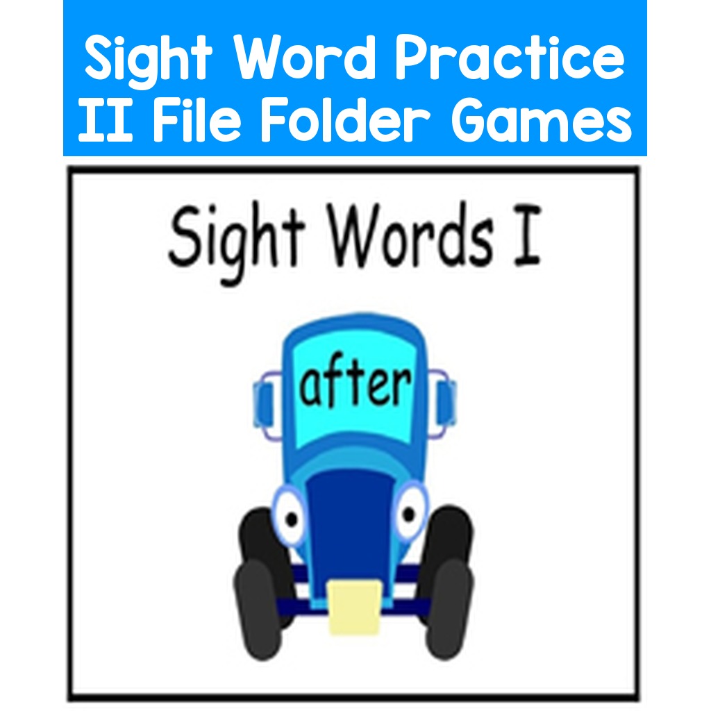 Sight Word Practice II File Folder Games