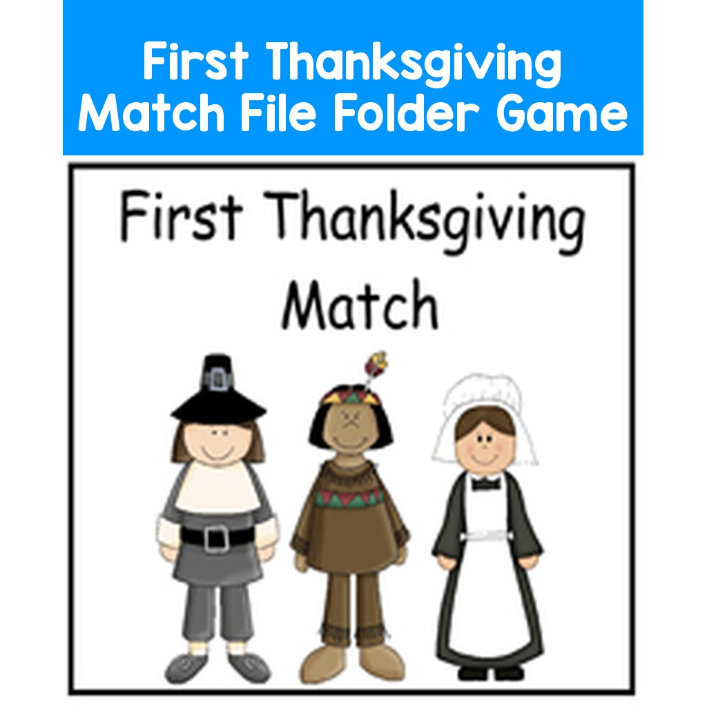 First Thanksgiving Match File Folder Game