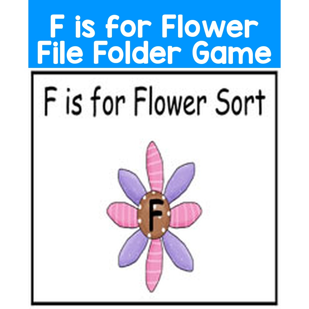 F is for Flower File Folder Game
