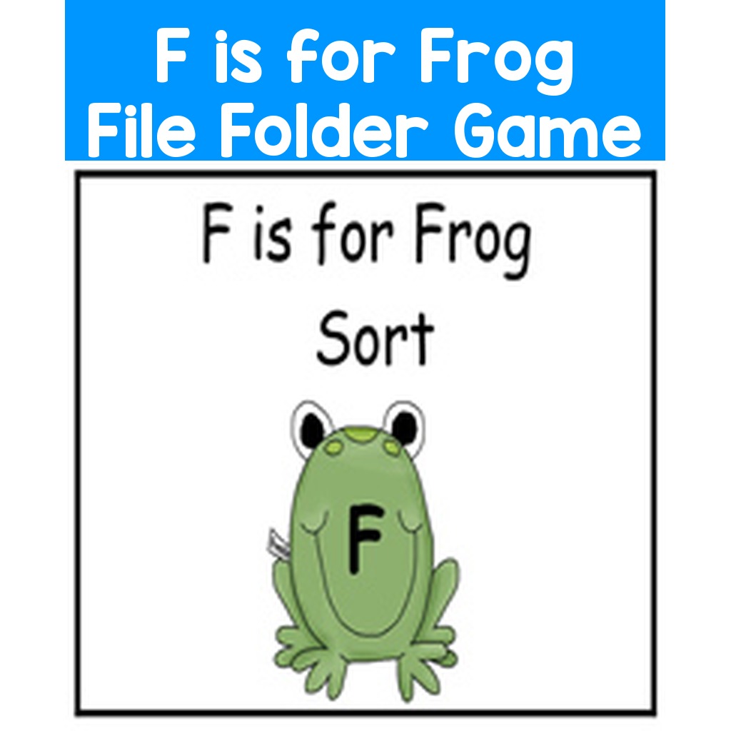 F is for Frog File Folder Game