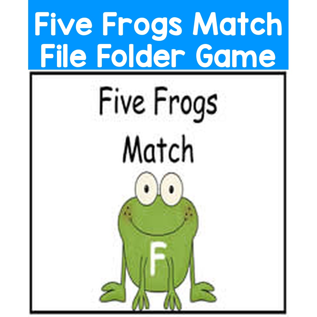 Five Frogs Match File Folder Game