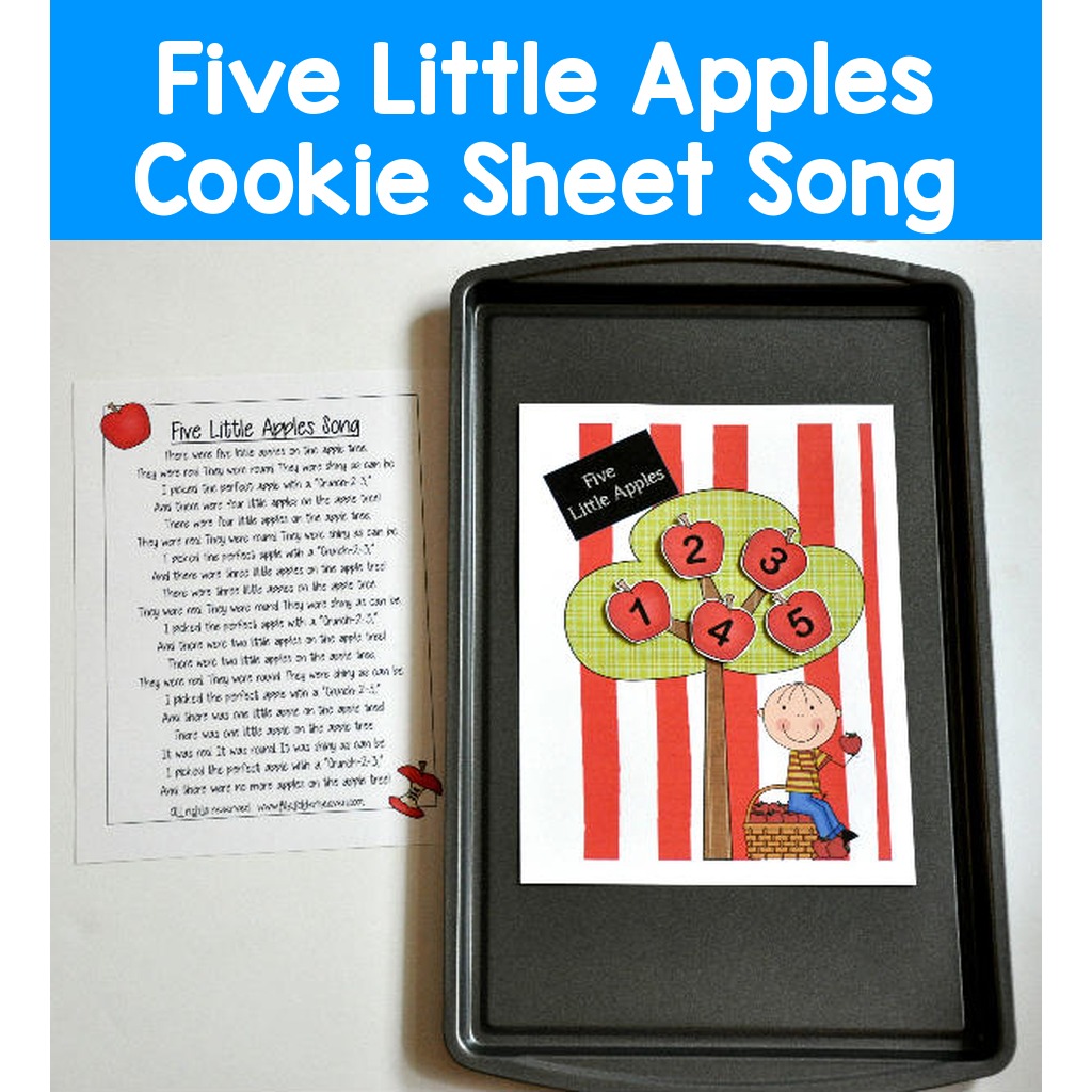 Five Little Apples Cookie Sheet Song