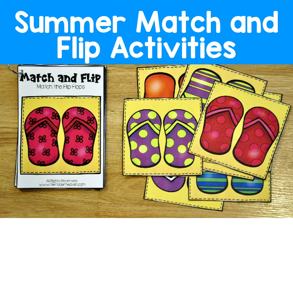 Summer Match and Flip Activities